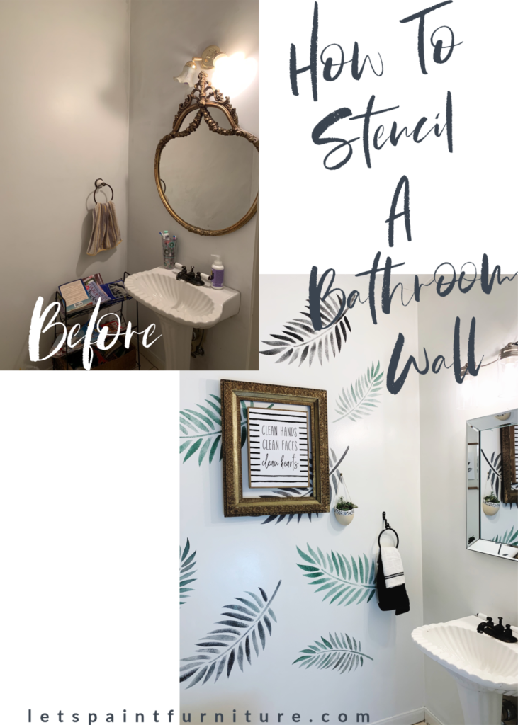 how-to-stencil-a-bathroom-accent-wall-let-s-paint-furniture